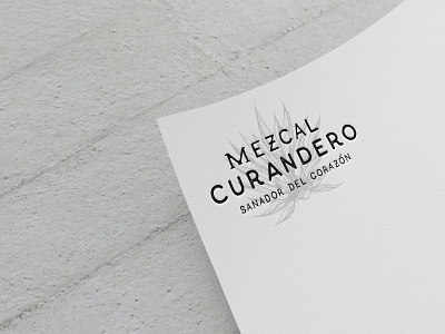 Mezcal Curandero Logo Paper Mockup logo design mezcal mockup