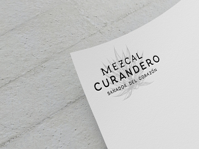 Mezcal Curandero Logo Paper Mockup