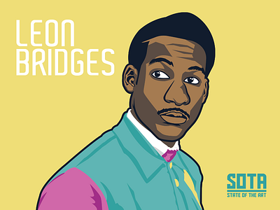 Leon Bridges illustration vector