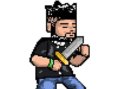 Fighting Pixel Video Game Character pixel