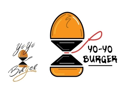 Yo-Yo Burger Logo Concept branding illustration logo vector