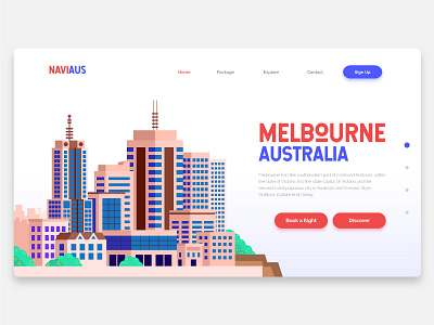 Melbourne concept design illustration travel ui