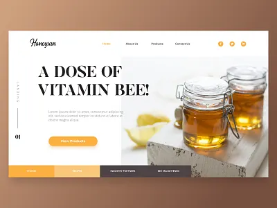 Vitamin Bee concept design ui web