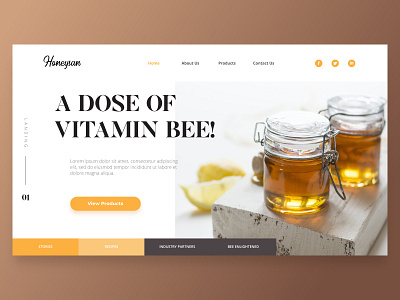 Vitamin Bee concept design ui web