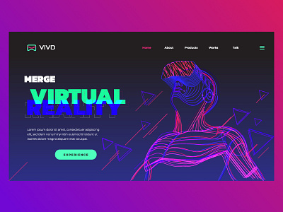 VR website concept branding design layout ui webdesign