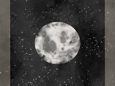 Mooon digital art drawing illustration illustrator moon nature sky