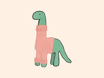 dinosaur sweater cute illustrations digital art dino drawing hand drawn hand drawn illustration illustrator