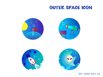 Outer Space Icon icon design ui 星空