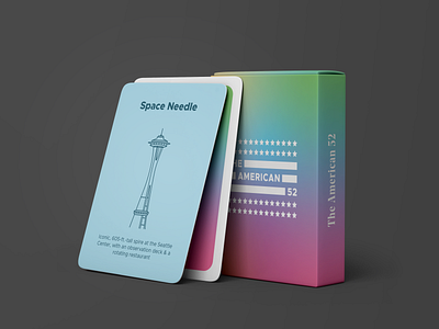 The American 52 card set branding colorful gradient graphic graphic design graphicdesign high resolution illustration illustrator mockup mockup design packaging vector