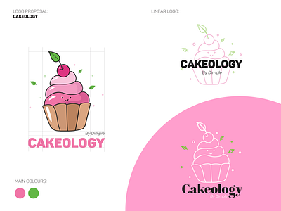 Cupcake Logo 2d app branding character cupcake cute design flat icon illustration logo minimal typography vector