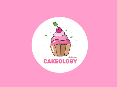 Cupcake Logo 2d branding character cupcake design flat icon logo logo design minimal typogaphy ui vector web