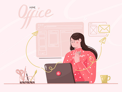 Home office designer and illustrator