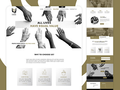 Charity Foundation Homepage charity clen homepage interface landing page layout minimal typogaphy ui uiux ux web web page webdesign