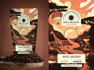 Coffee Package SoulBlends 3d cafe coffee coffee shop coffeepackaging design graphic design logo logotype mockup package package design product product design