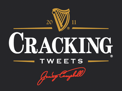 Cracking Tweets bingham century cooperplate cracking tweets guinness logo twitter
