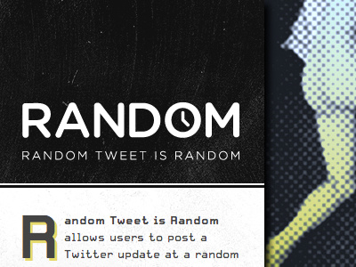 Random Tweet is Random clock dark gotham rounded grunge logo random random tweet is random t.26 carbon time