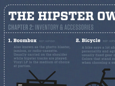 The Hipster Owner's Manual bicycle boombox hipster tungsten vitesse