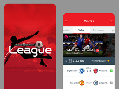 Ui design for League app app design livescores app ui design ui trends ux design