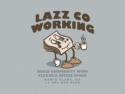 Lazz CoWorking badger brand characters illustration logo retro vector vintage