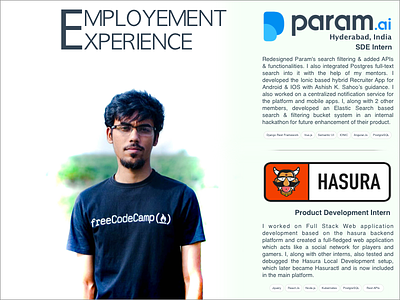 Resume: experience design employment resume ui ux web