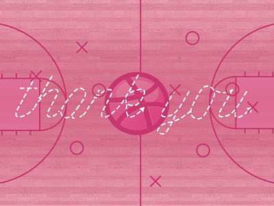 Thanks for the Invite! dribbble hand drawn invite julieta felix play script thank you typography