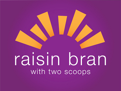 Raisin Bran Logo cereal chad musch logo sun two scoops typography
