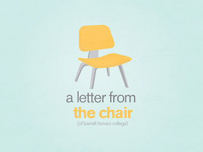 A Letter From The Chair
