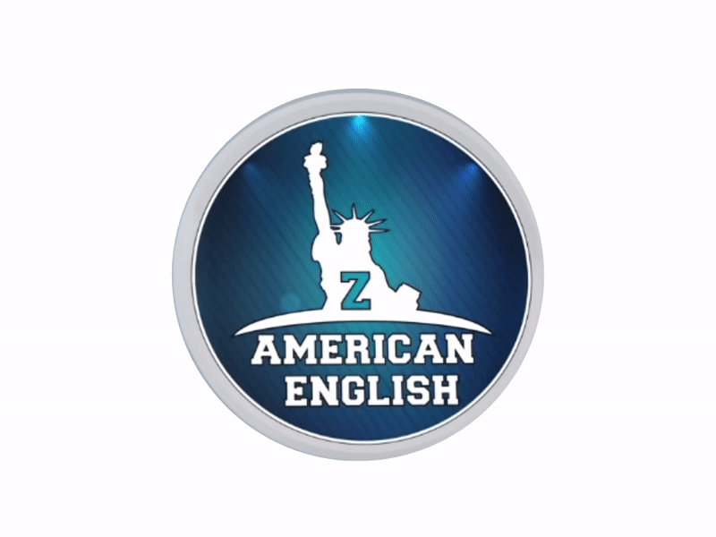z american english logo concept 2d animation blue brand branding clean design flat icon logo logo design minimal