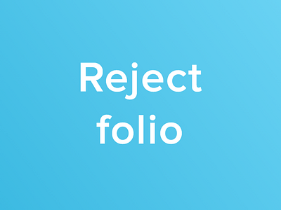 Reject folio logo portfolio ui ux web