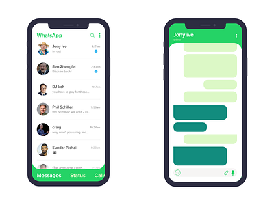 whatsapp concept app application chat chat app concept design mobile ui uiux user interface design ux