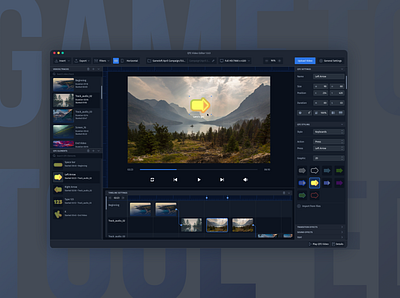 QTE Video Editor app design flat minimal ui ux