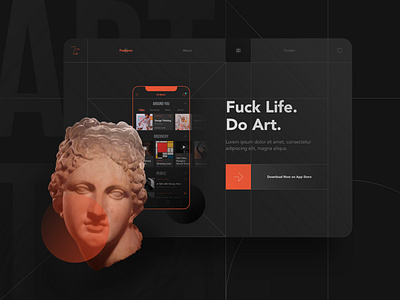 Art/Tual app Landing Page