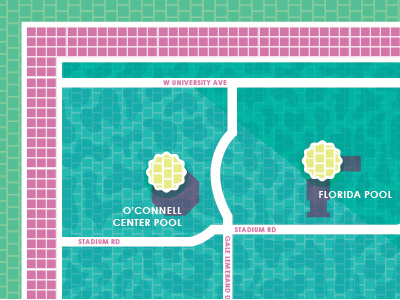 Pool Time fitness florida illustration map pool texture tile type water