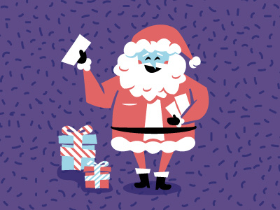 "Christmas?! But it's not even Thanksgiving!!" color cute fun holiday illustration package santa vector winter