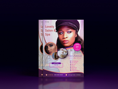 Salon Flyer Design beauty beautysalons designer flyer design flyerdesigner graphics illustrator makeup marketing salon salonlife salons