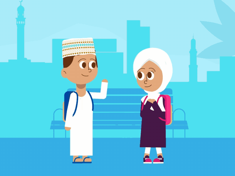 back to school secondary characters dialogue after after effects animation back to school bus children effects illustration joysticksnsliders kids limber oman safety