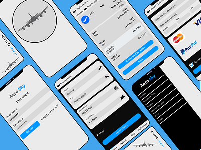 Aero Booking Application app design illustrator