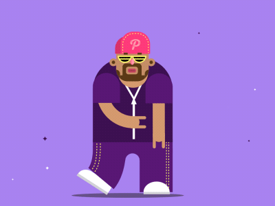 Kal 2d aftereffects animation awesometlv kal pepper purple rapper