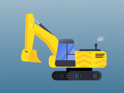 Bobcat driving 2018 2d animate animatecc animation bobcat construction design illustration tractor