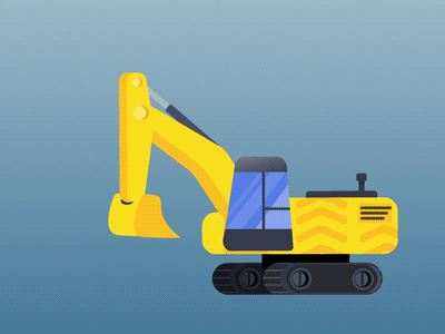 Bobcat at work 2018 2d animatecc animation art bobcat construction design illustration tractor