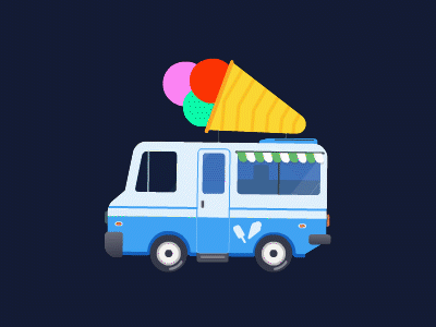 Icecream truck 2d 2danimation animatecc animation design illustration