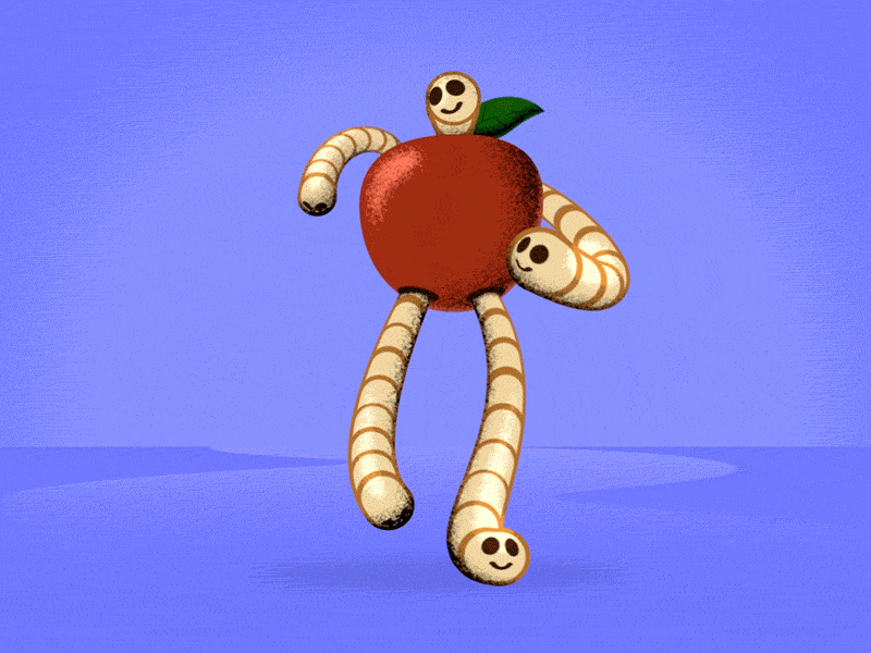 Satisfied Worms by Daniel Sasson on Dribbble