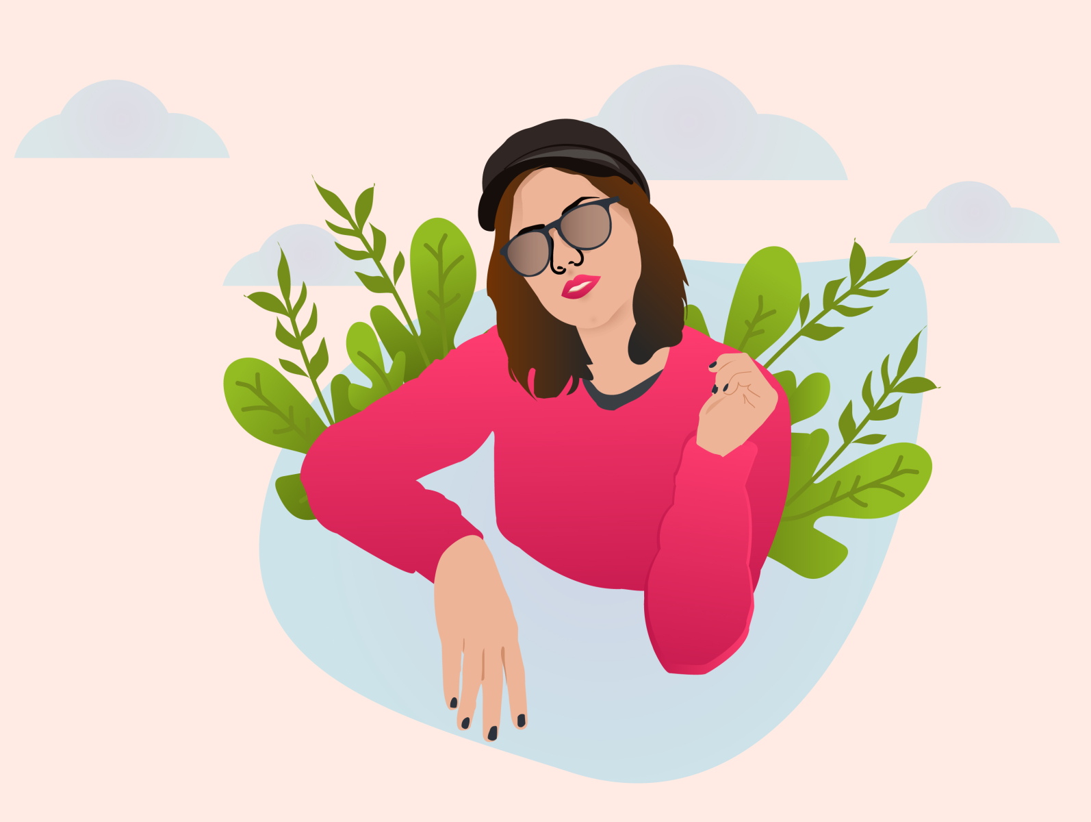 Girl illustration by Guldana Murtuzova on Dribbble