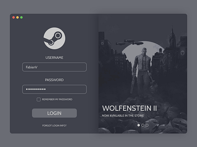 Steam login login mac redesign steam ui