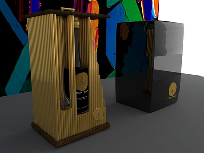 Packaging for Le Verger Normand 3d branding cognac luxe modelisation packaging sketchup vray