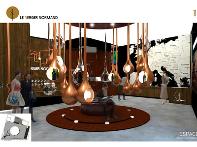 Retail for Le Verger Normand 3d branding modelisation retail retail design retail store sketchup vray