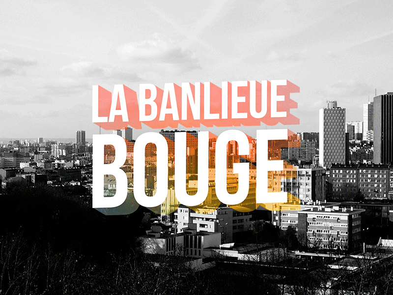 La Banlieue Bouge - The Ghetto are moving adobe illustrator adobe photoshop association black and white branding business card design design graphic design logo logotype design poster rainbow type typography vector