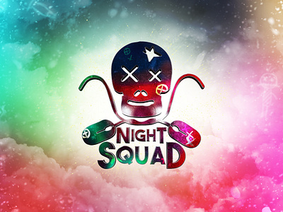 Night Squad adobe illustrator adobe photoshop branding design graphic design icon illustration logo logotype design media logo poster rainbow type typography