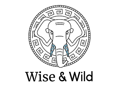 Wise & Wild's logo adobe illustrator adobe photoshop black and white branding design diamond logo graphic design icon illustration logo logotype design media logo studio type typography vector