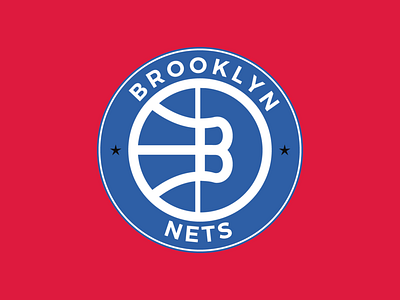 Brooklyn Nets Logo adobe illustrator adobe photoshop basketball blue branding brooklyn design graphic design icon logo logotype design media logo nets red type typography vector white